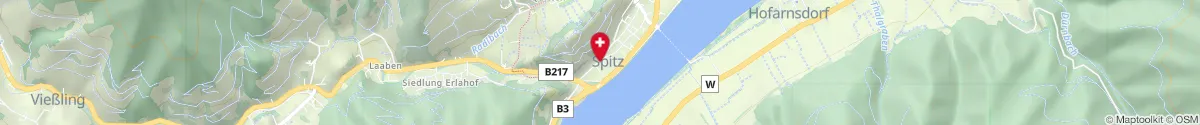 Kartendarstellung des Standorts für Apotheke Zum heiligen Geist in 3620 Spitz an der Donau